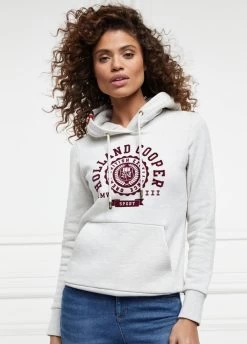 Holland Cooper Collegiate Flock Hoodie - Ice Marl