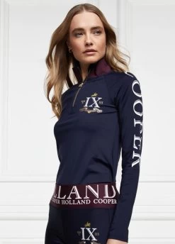 Holland Cooper Heritage Logo Base Layer - Ink Navy 7 Holland Cooper Heritage Logo Base Layer - Ink Navy -Equestrian Riding Equipment Store holland cooper heritage logo base ink navy 2rdy