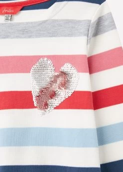 Joules Junior Harbour Luxe Jersey Top - Multi Stripe -Equestrian Riding Equipment Store joules jnr harbour heart3