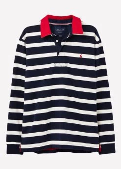 Joules Mens Onside Rugby Shirt - Navy Stripe