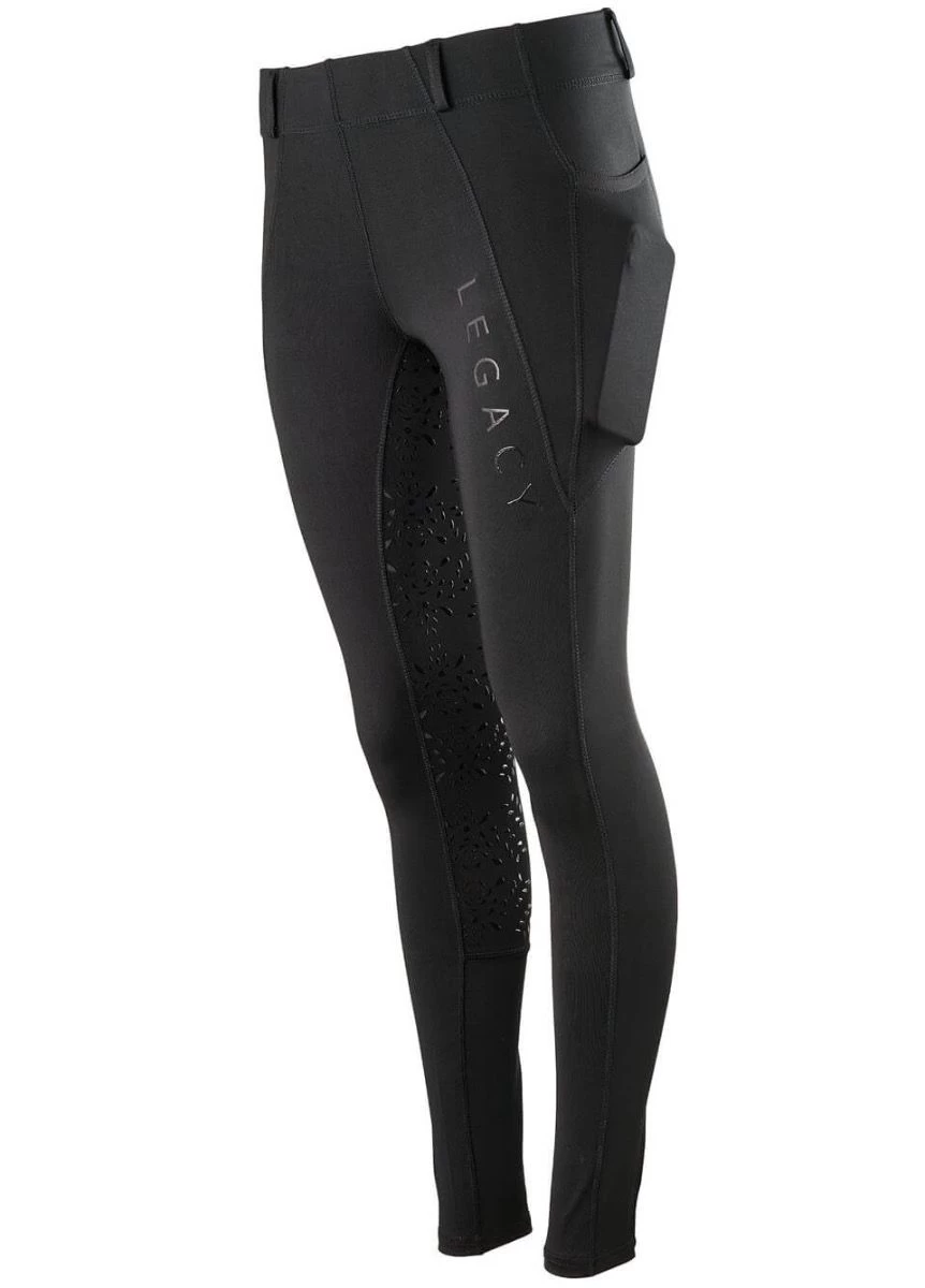 Legacy Ladies Winter Riding Tights - Black 3 Legacy Ladies Winter Riding Tights - Black
