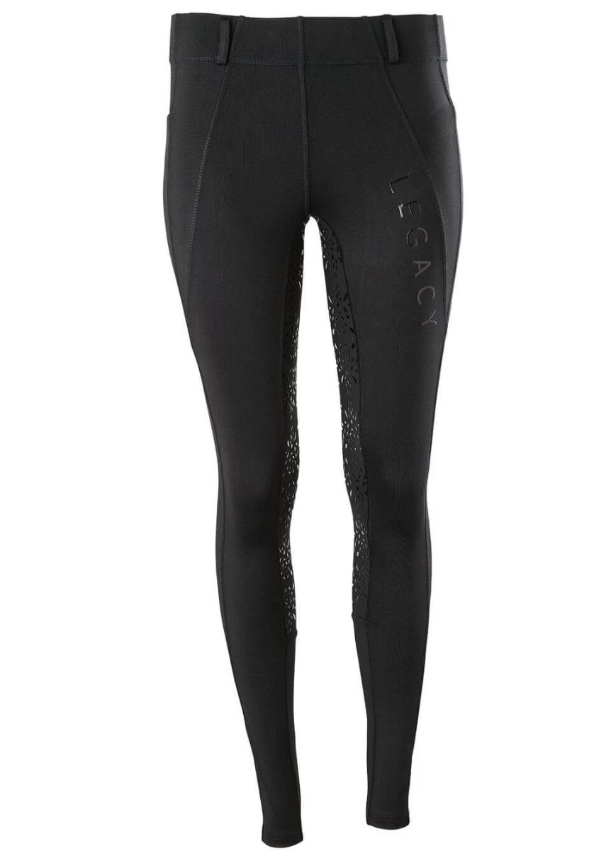 Legacy Ladies Winter Riding Tights - Black 5 Legacy Ladies Winter Riding Tights - Black - Image 3