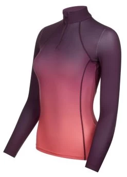 LeMieux Spectrum Base Layer - Aubergine/Papaya -Equestrian Riding Equipment Store lemieux baselayer spectrum papaya 2rdy