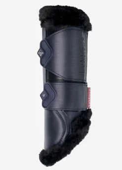 LeMieux Fleece Edged Mesh Brushing Boot - Twilight Navy -Equestrian Riding Equipment Store lemieux fleece brush boot twilight navy 3rdy