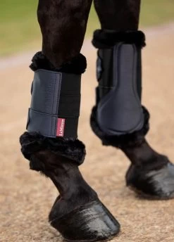 LeMieux Fleece Edged Mesh Brushing Boot - Twilight Navy -Equestrian Riding Equipment Store lemieux fleece brush boot twilight navy 6rdy
