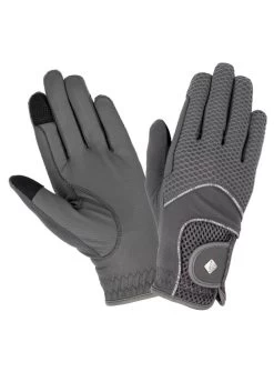 LeMieux Pro Touch 3D Mesh Riding Gloves - Grey
