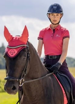 LeMieux Polo Shirt - Papaya -Equestrian Riding Equipment Store lemieux polo shirt papaya 4rdy