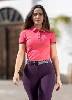 LeMieux Polo Shirt - Papaya -Equestrian Riding Equipment Store lemieux polo shirt papaya 5rdy