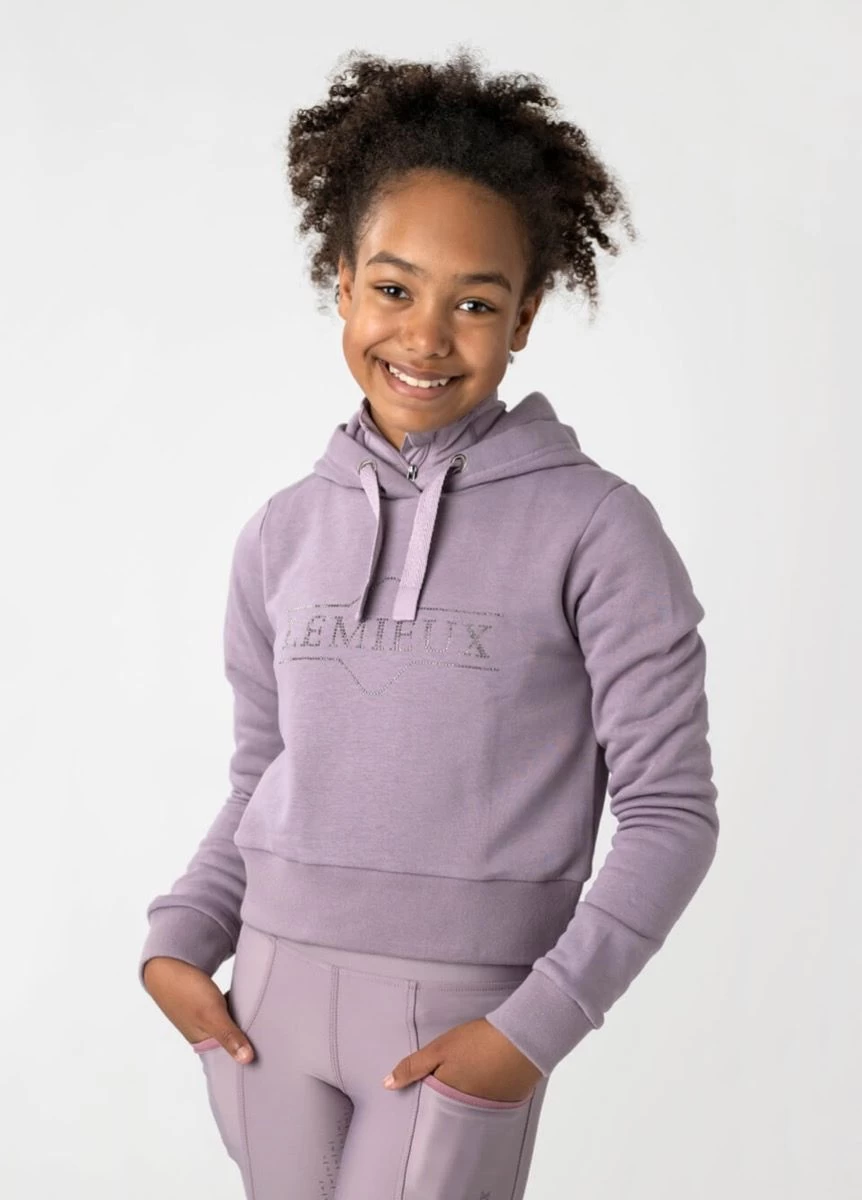 LeMieux Young Rider Cropped Hoodie - Musk 6 LeMieux Young Rider Cropped Hoodie - Musk - Image 4
