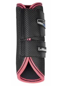 LeMieux Carbon Mesh Wrap Boots - Black/Papaya -Equestrian Riding Equipment Store lemiex carbon mesh boot papaya 3rdy