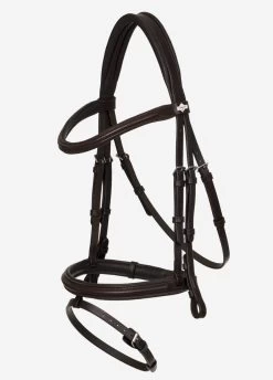 LeMieux Arika Flash Bridle - Brown/Silver -Equestrian Riding Equipment Store lm flash bridle brown 2rdy