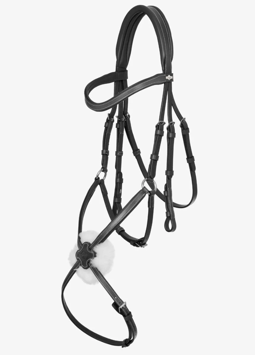 LeMieux Arika Grackle Bridle - Black/Silver 4 LeMieux Arika Grackle Bridle - Black/Silver - Image 2