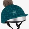 LeMieux Mini Hat Silk - Spruce -Equestrian Riding Equipment Store lm mini silk spruce 1rdy