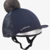 LeMieux Mini Reflective Hat Silk - Indigo -Equestrian Riding Equipment Store lm reflect mini silk 1rdy