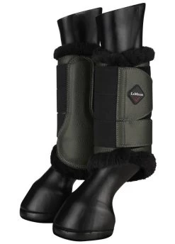 LeMieux Fleece Brushing Boots - Oak