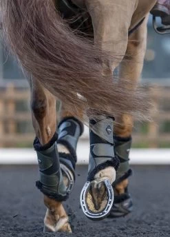 LeMieux Fleece Brushing Boots - Oak 13 LeMieux Fleece Brushing Boots - Oak -Equestrian Riding Equipment Store lmfleecebootoak6rdy