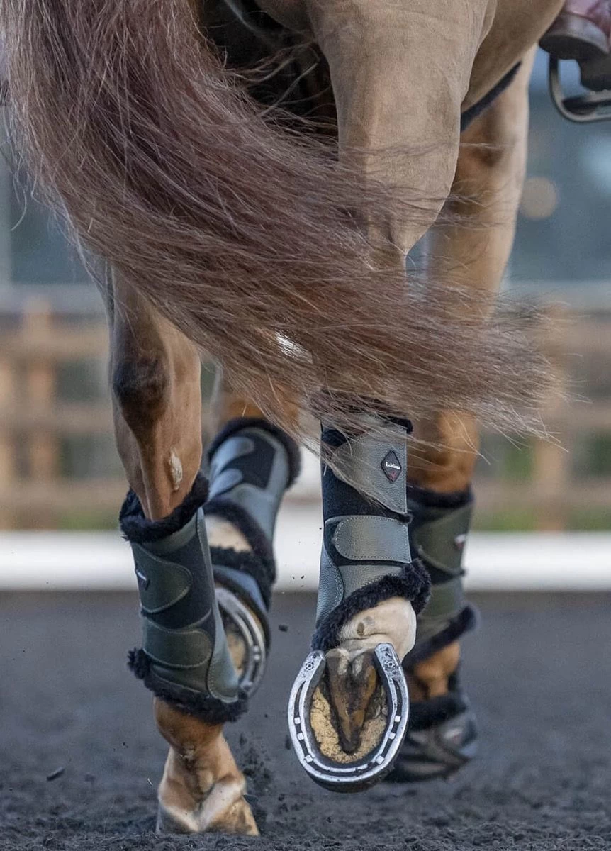 LeMieux Fleece Brushing Boots - Oak 8 LeMieux Fleece Brushing Boots - Oak - Image 6