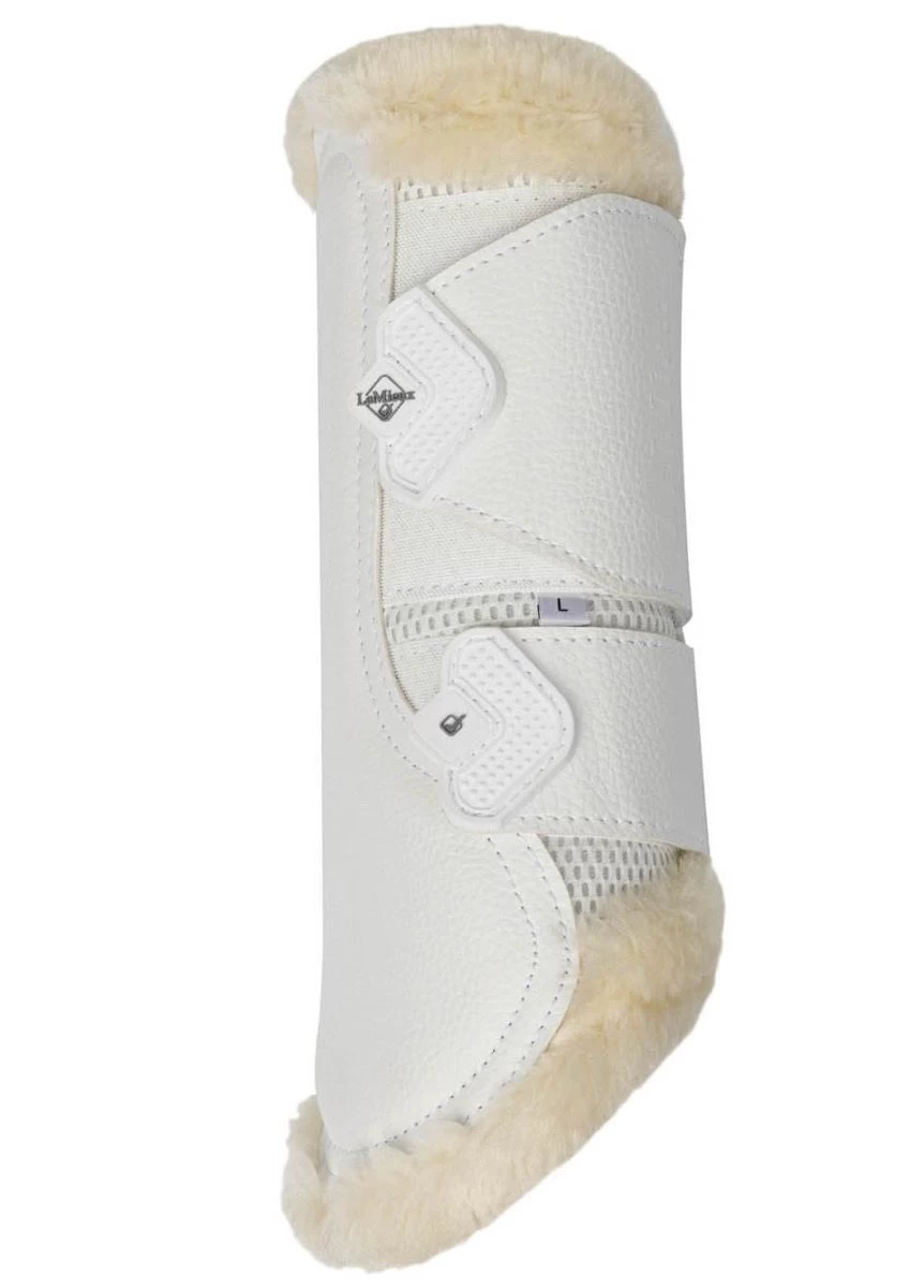 LeMieux Fleece Edged Mesh Brushing Boots - White/Natural 5 LeMieux Fleece Edged Mesh Brushing Boots - White/Natural - Image 3