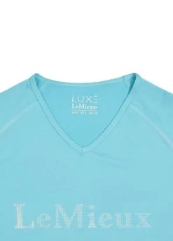 LeMieux Luxe T-Shirt - Azure 12 LeMieux Luxe T-Shirt - Azure -Equestrian Riding Equipment Store lmluxeshirtazurerdy