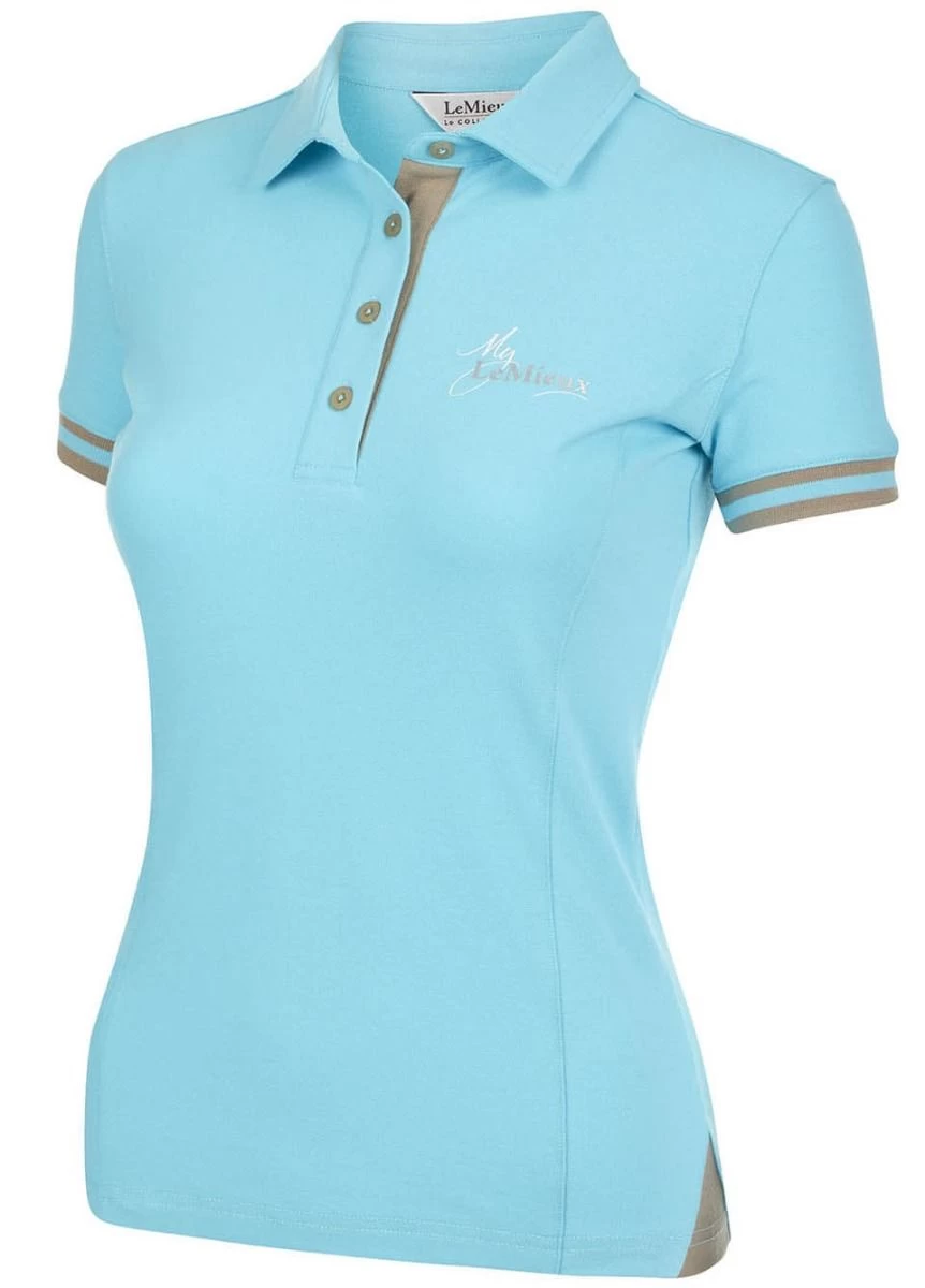 LeMieux Polo Shirt - Azure 4 LeMieux Polo Shirt - Azure - Image 2
