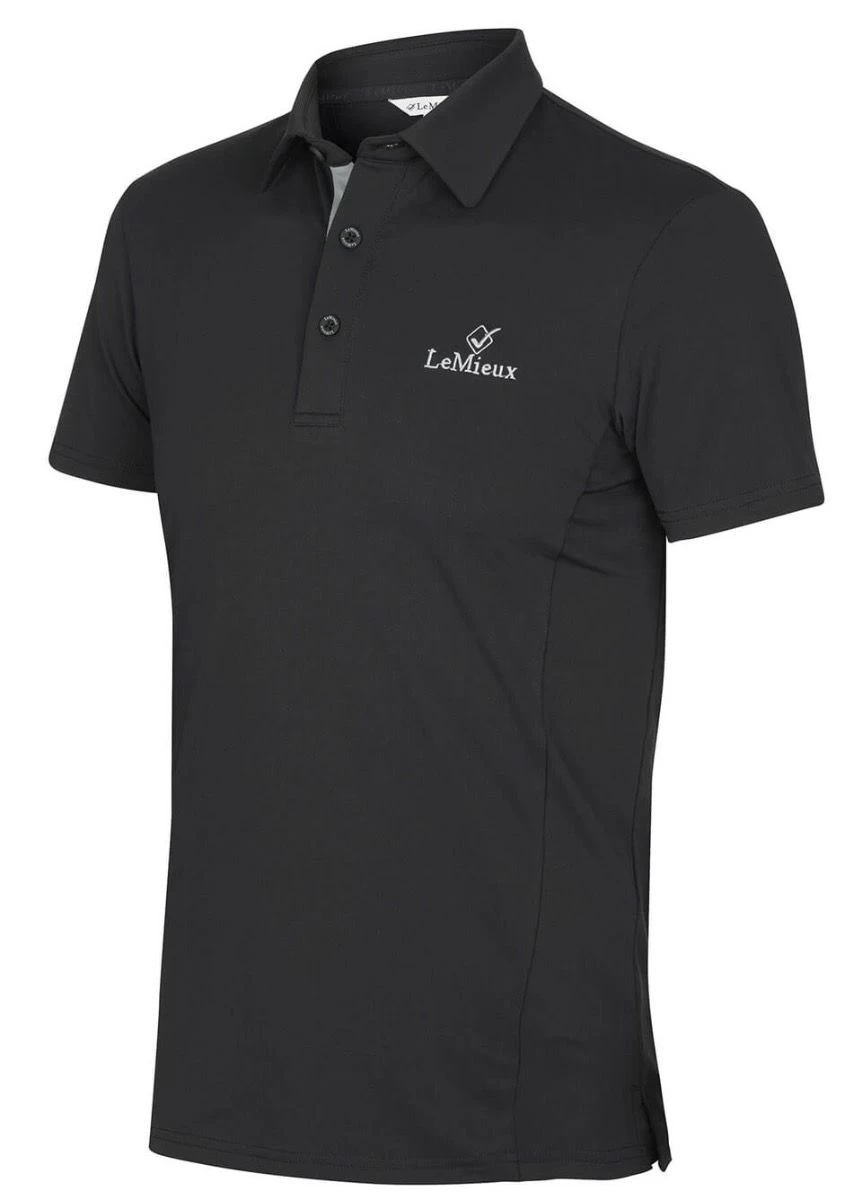 LeMieux Monsieur Mens Polo Shirt - Black 4 LeMieux Monsieur Mens Polo Shirt - Black - Image 2