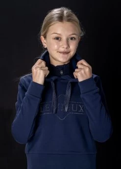 LeMieux Young Rider Cropped Hoodie - Navy -Equestrian Riding Equipment Store lmyouthhoodnavy2rdy