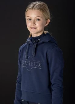 LeMieux Young Rider Cropped Hoodie - Navy -Equestrian Riding Equipment Store lmyouthhoodnavyrdy
