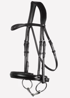 Montar Normandie Eco-Leather Dressage Bridle - Black -Equestrian Riding Equipment Store normandie1
