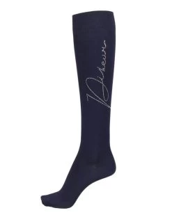 Pikeur Ladies Rhinestud Socks - Navy