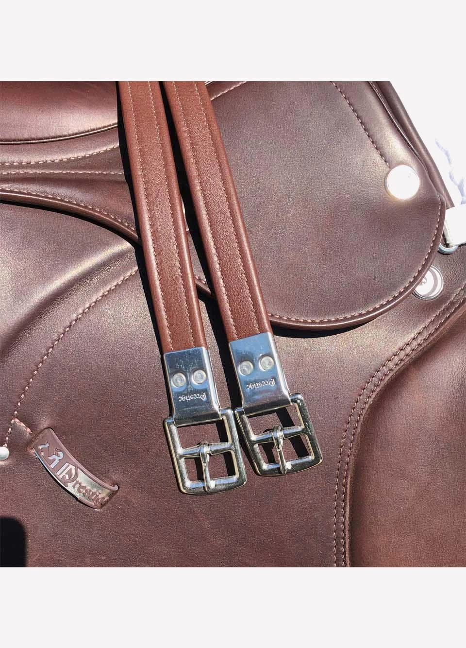 Prestige Stirrup Leathers - Non-stretch - Tobacco 4 Prestige Stirrup Leathers - Non-stretch - Tobacco - Image 2
