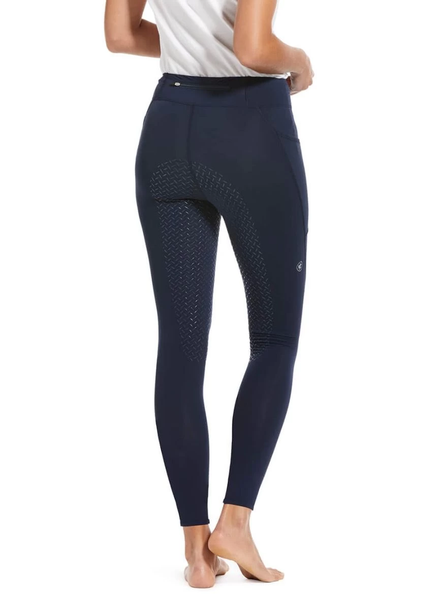 Ariat Womens Prevail Insulated Full Seat Tights - Navy Reflective 4 Ariat Womens Prevail Insulated Full Seat Tights - Navy Reflective - Image 2