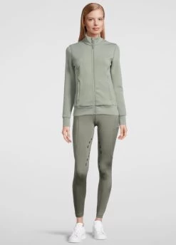 PS Of Sweden Faith Zip Sweater - Thyme -Equestrian Riding Equipment Store psfaiththyme3rdy