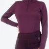 PS Of Sweden Grace Half Zip Sweater - Wine -Equestrian Riding Equipment Store psgracewine1rdy