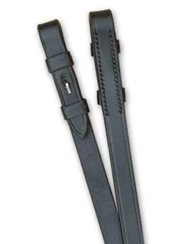 Sabre Rubber Reins - Black