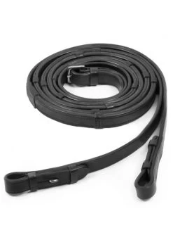 Schockemohle Half Rubber Continental Reins Billet - Black