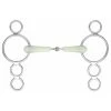Shires Equikind Jointed 3 Ring Gag Bit - Pale Green -Equestrian Riding Equipment Store shires equikind 3ring palegreen 1rdy