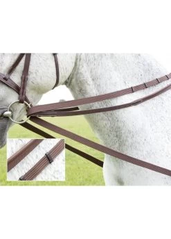 Shires Cotton Web Draw Rein - Brown