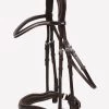 Schockemohle Slimford Cavesson Bridle - Espresso -Equestrian Riding Equipment Store slimfordespressosilverrdy