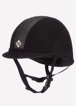 Charles Owen Sparkly YR8 Junior Riding Hat - Black/Black