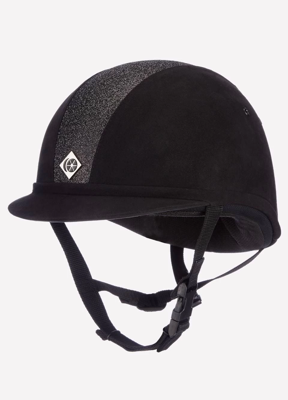 Charles Owen Sparkly YR8 Junior Riding Hat - Black/Black 3 Charles Owen Sparkly YR8 Junior Riding Hat - Black/Black
