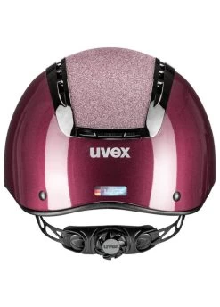 Uvex Suxxeed Blaze Glitter Helmet - Burgundy Shiny -Equestrian Riding Equipment Store uvex blaze suxxeed burgundy 4rdy
