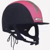 Champion Junior X-Air Plus Riding Hat - Navy/Hot Pink -Equestrian Riding Equipment Store xairnvypinkrdy