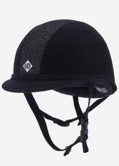 Charles Owen Sparkly YR8 Junior Riding Hat - Navy/Navy